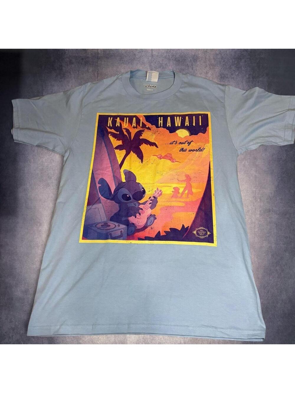 Disney Stitch Kauai Hawaii blue t-shirt